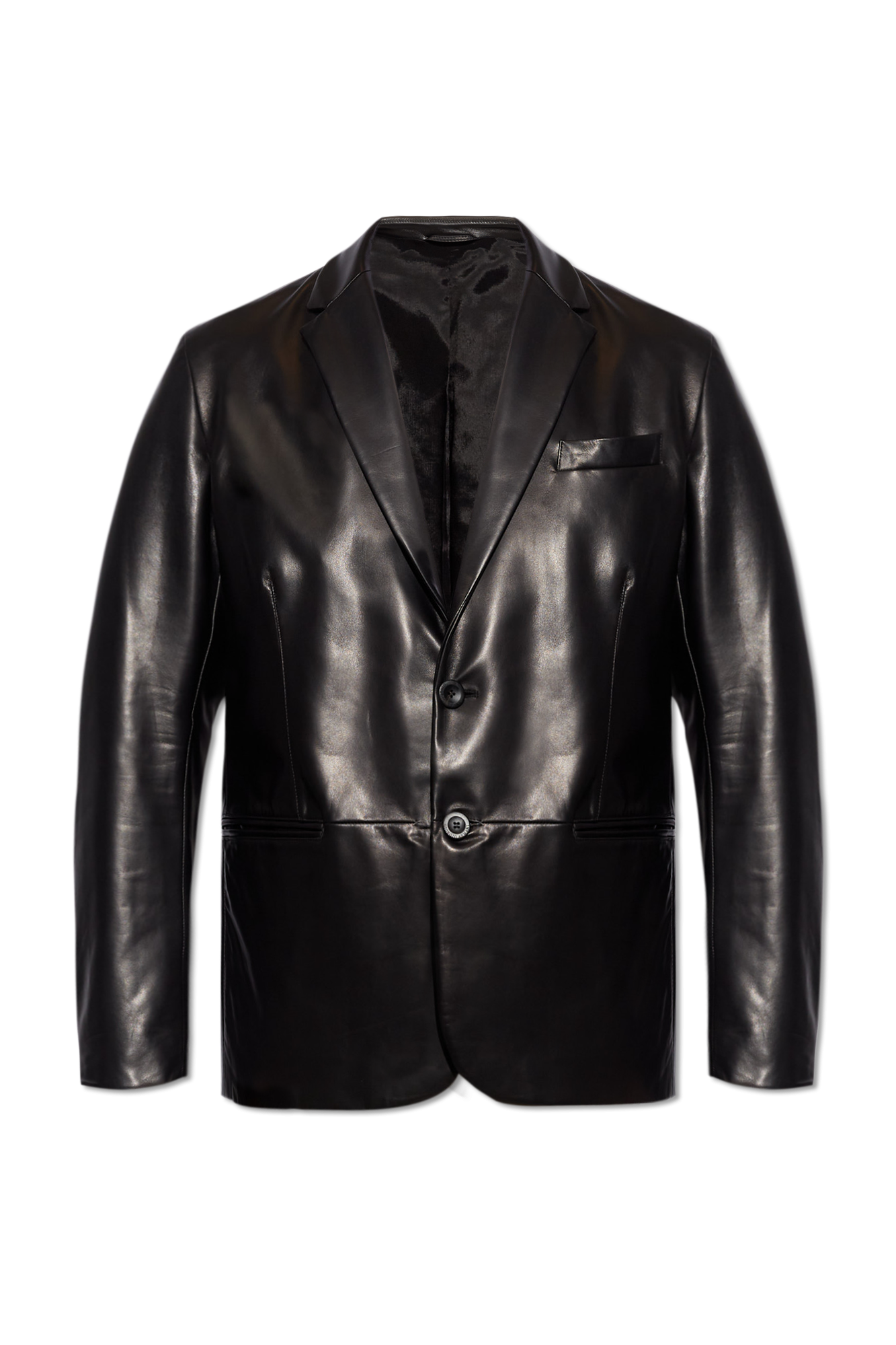 Giorgio Armani Leather blazer Men s Clothing Vitkac